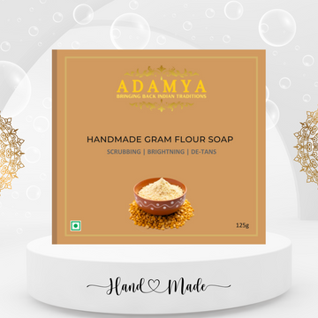 HANDMADE COLD PROCESSED GRAM FLOUR SOAP FOR BRIGHTENING AND DE-TAN